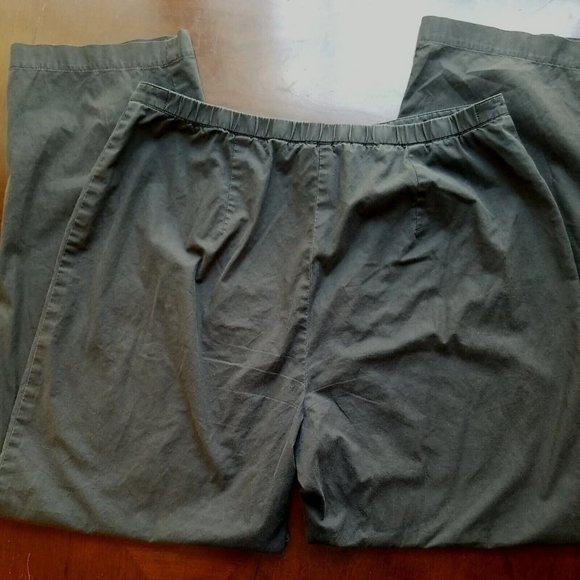 Eileen Fisher Pants Womens M black crop chino capri pockets Medium‎ - Picture 6 of 7